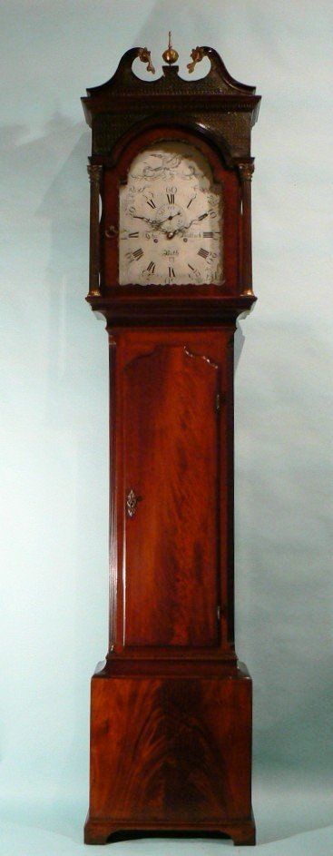 Thomas Bullock Bath Georgian mahogany grandfather clock