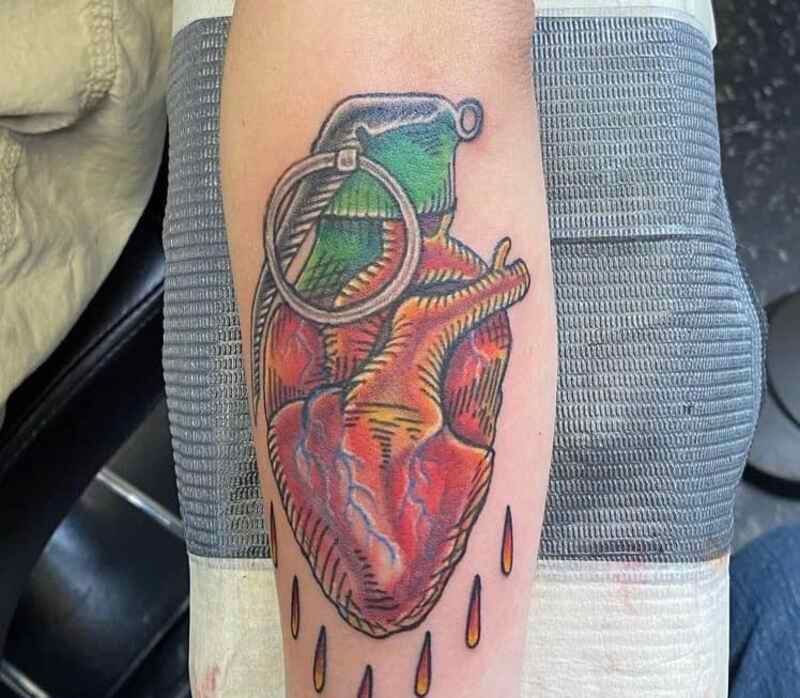 A heart tattoo
