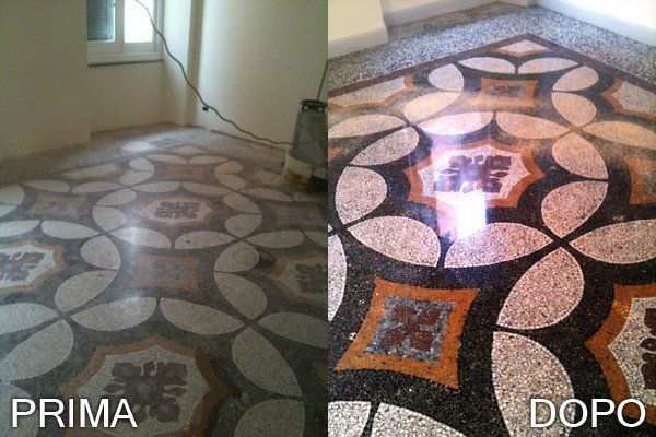 Pulizia pavimenti in marmo