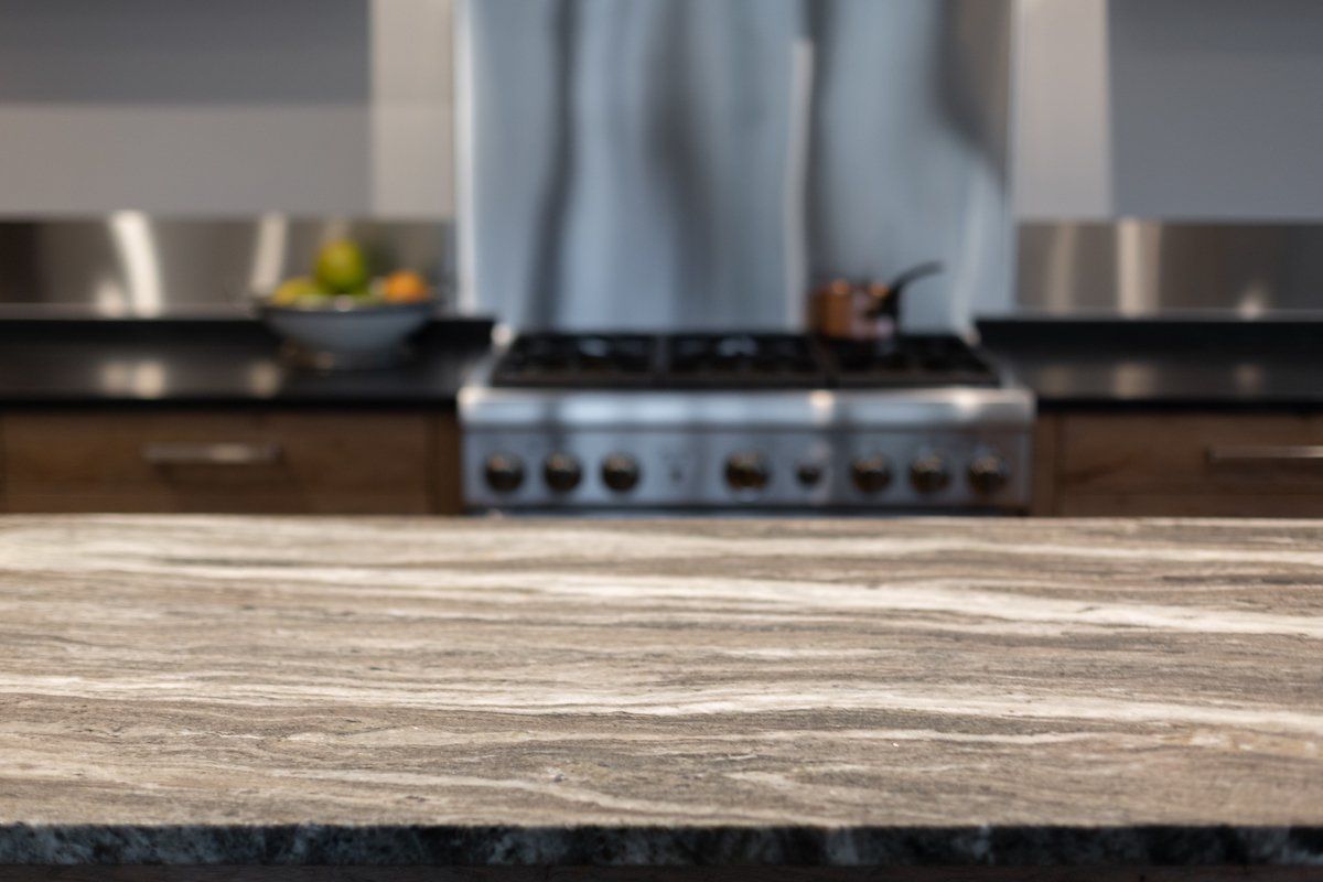 Fantasy Brown Leathered 3CM Quartzite Island