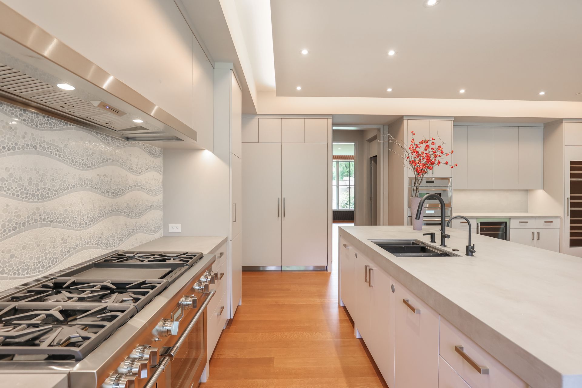 Boost Grey Hammered Large Format Porcelain Countertop