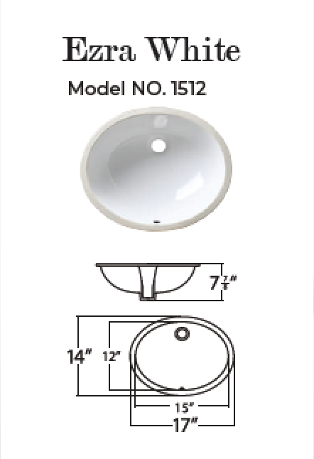 Ezra White Porcelain Sink