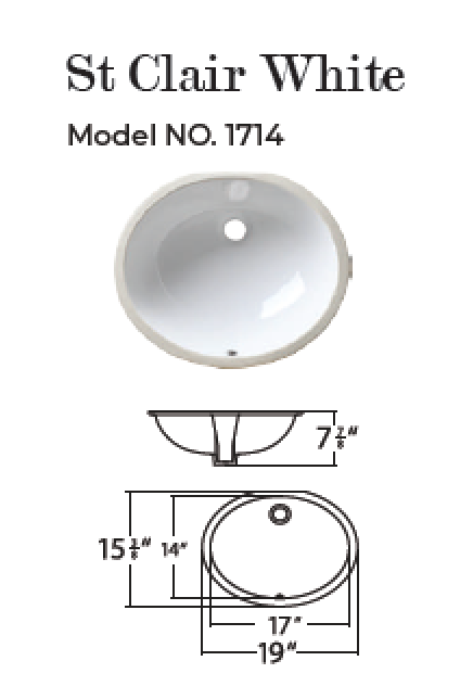 St. Clair White Porcelain Sink
