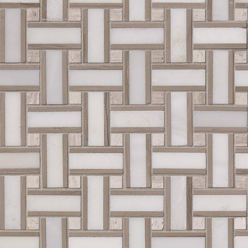 Renaissance Basketweave Pattern-honed Tile