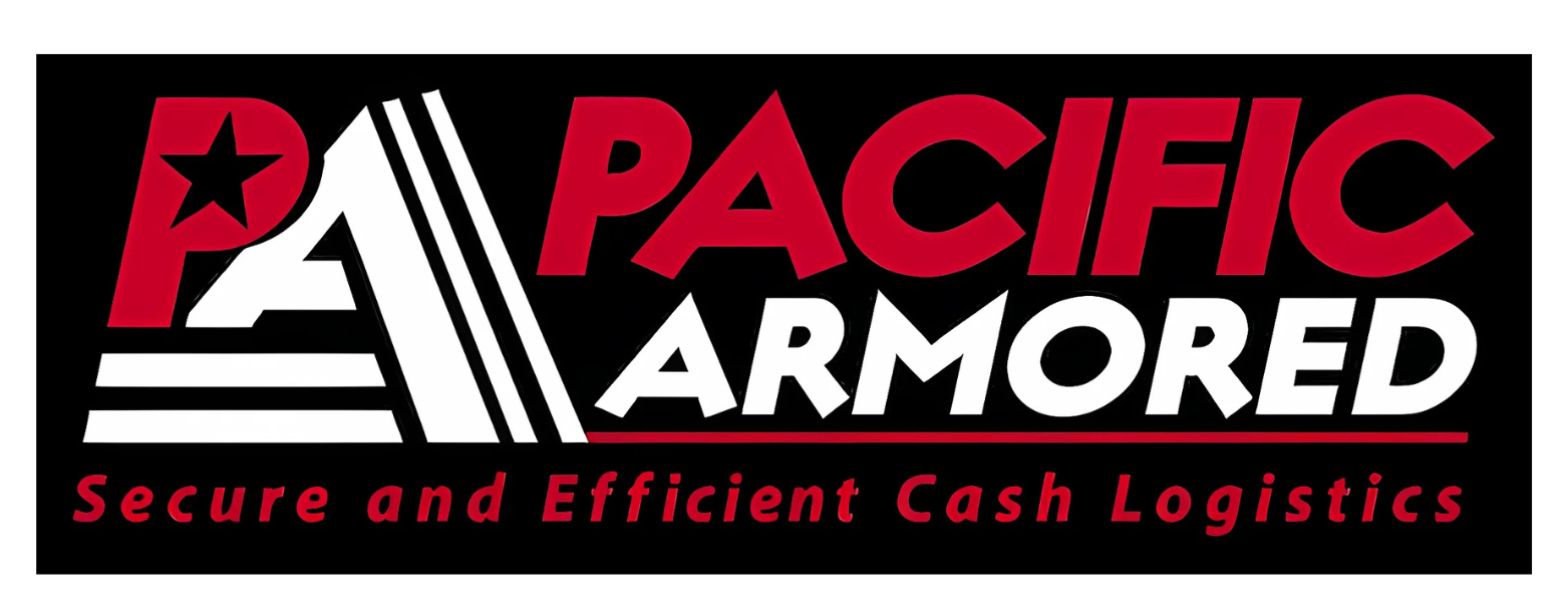 Logo for Pacific Armored, a cash logistics company. Features 