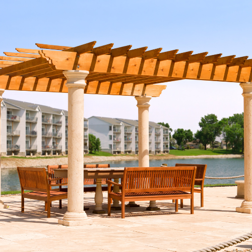 freestanding shade structures pergola - duval deck experts