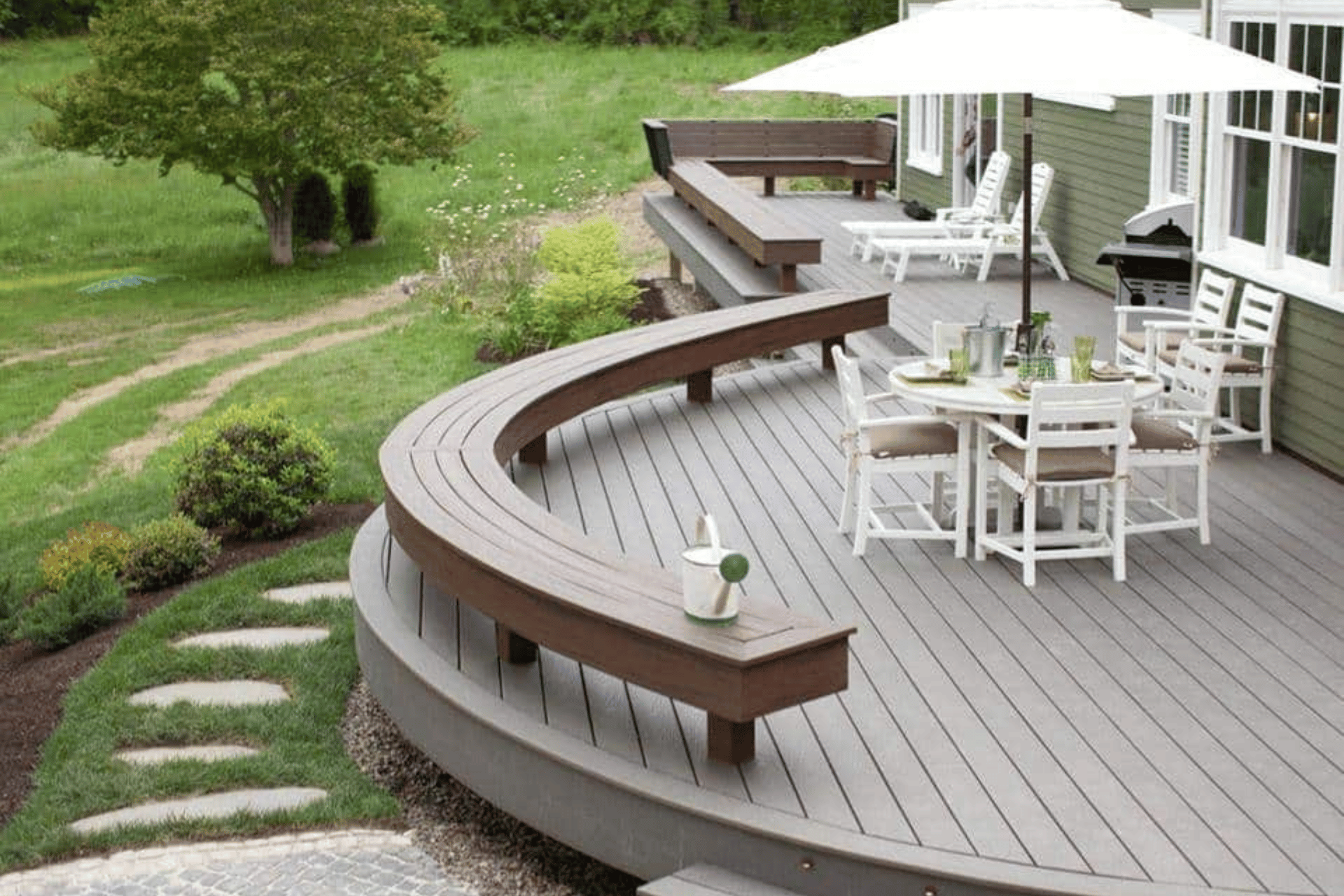 curved deck stairs near me photo