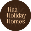 The logo for tina holiday homes koh chang has a sun on it.