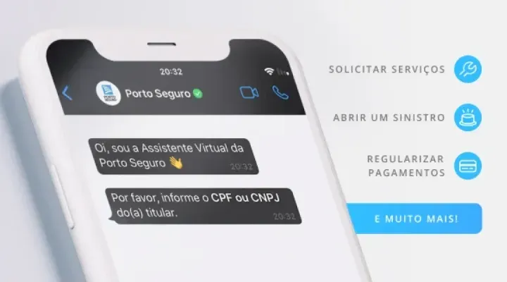 Um close de um celular com uma mensagem na tela.