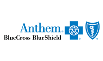 Anthem bluecross blueshield logo on a white background