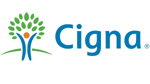 The cigna logo has a tree and a person in it.