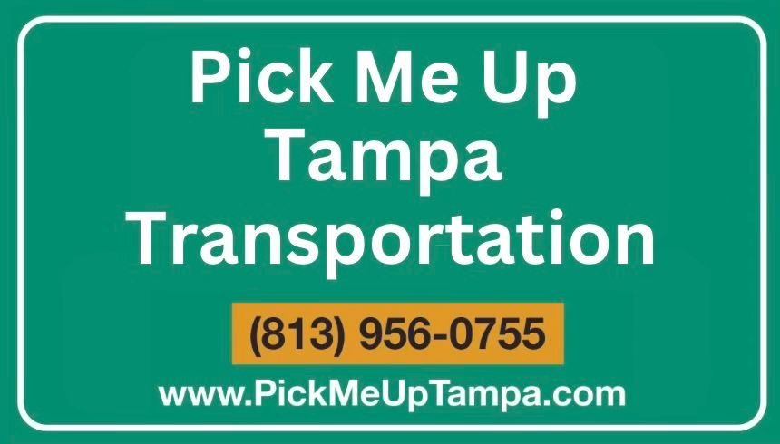 A green sign that says pick me up tampa