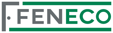 Le logo de Feneco est vert et gris avec une bande verte.
