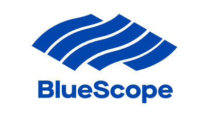 A blue scope logo on a white background