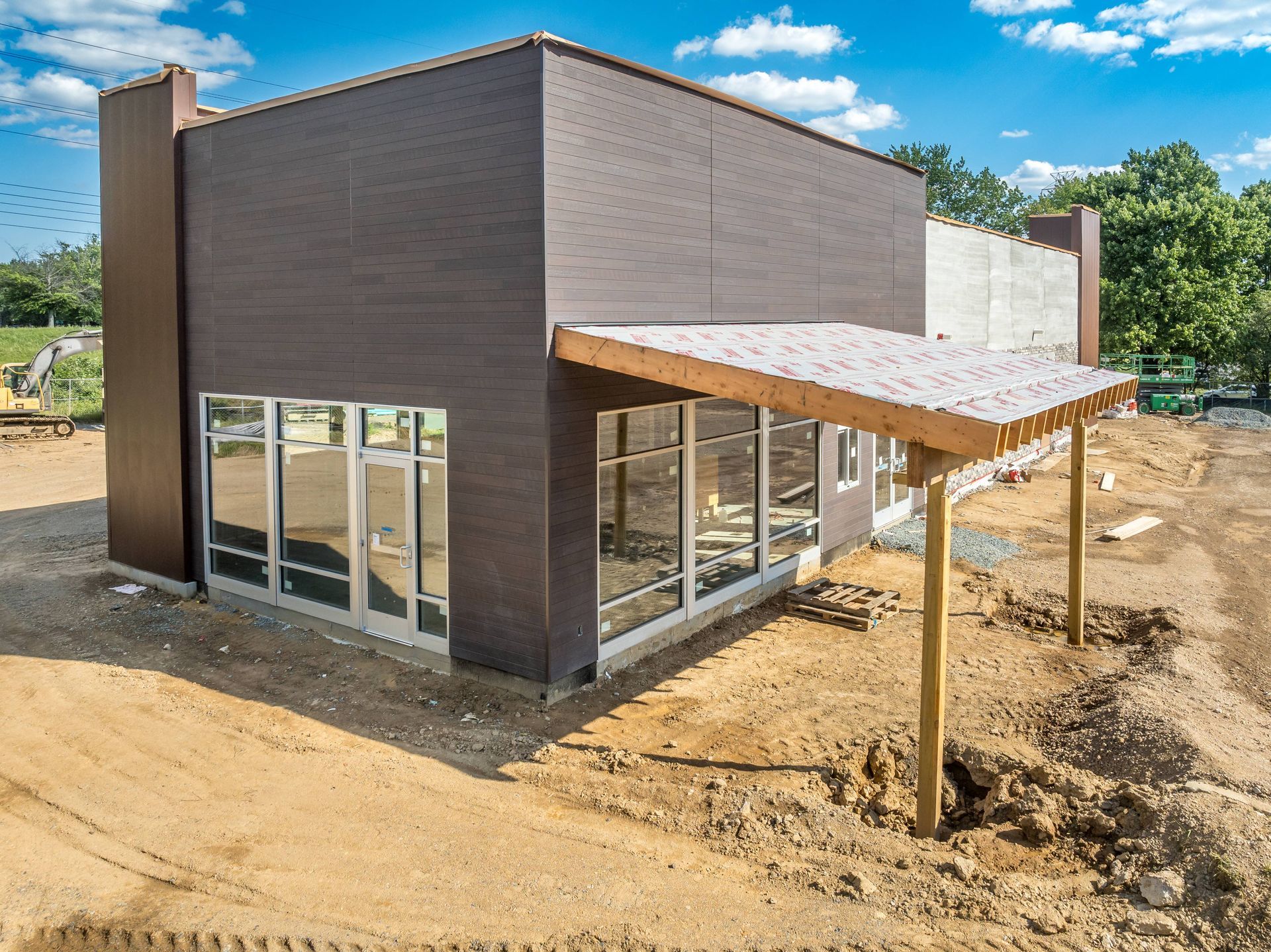 Commercial real estate building during construction 