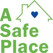 A safe place logo with a house and a heart