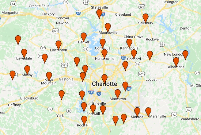 AREAS WE SERVE in Charolette