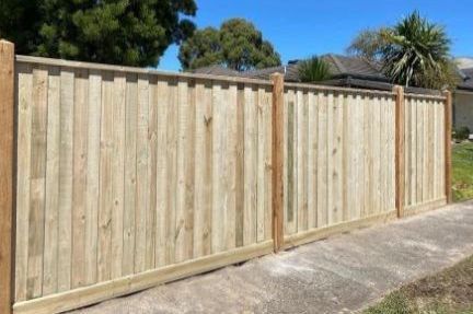 Newly installed timber fence in Hobart TAS residential area to keep it safe.