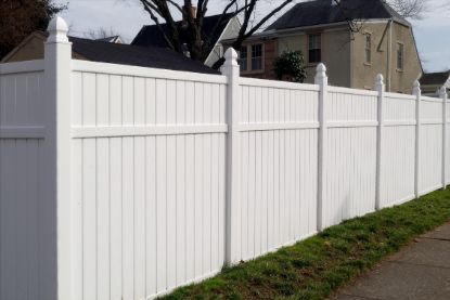 Expert fencing contractor in Hobart TAS installed vinyl fence for a residential fencing project.