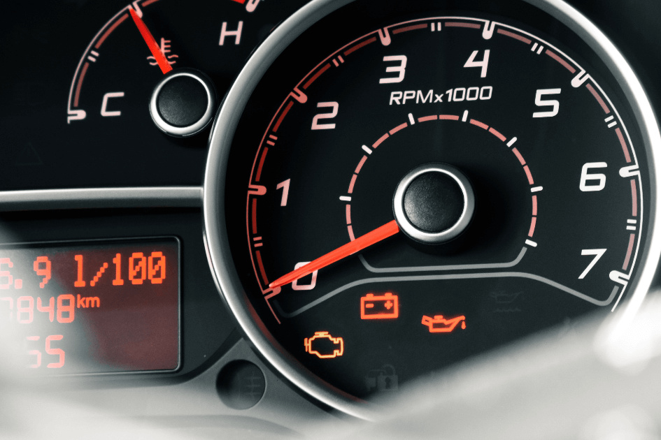 dashboard lights on in a car