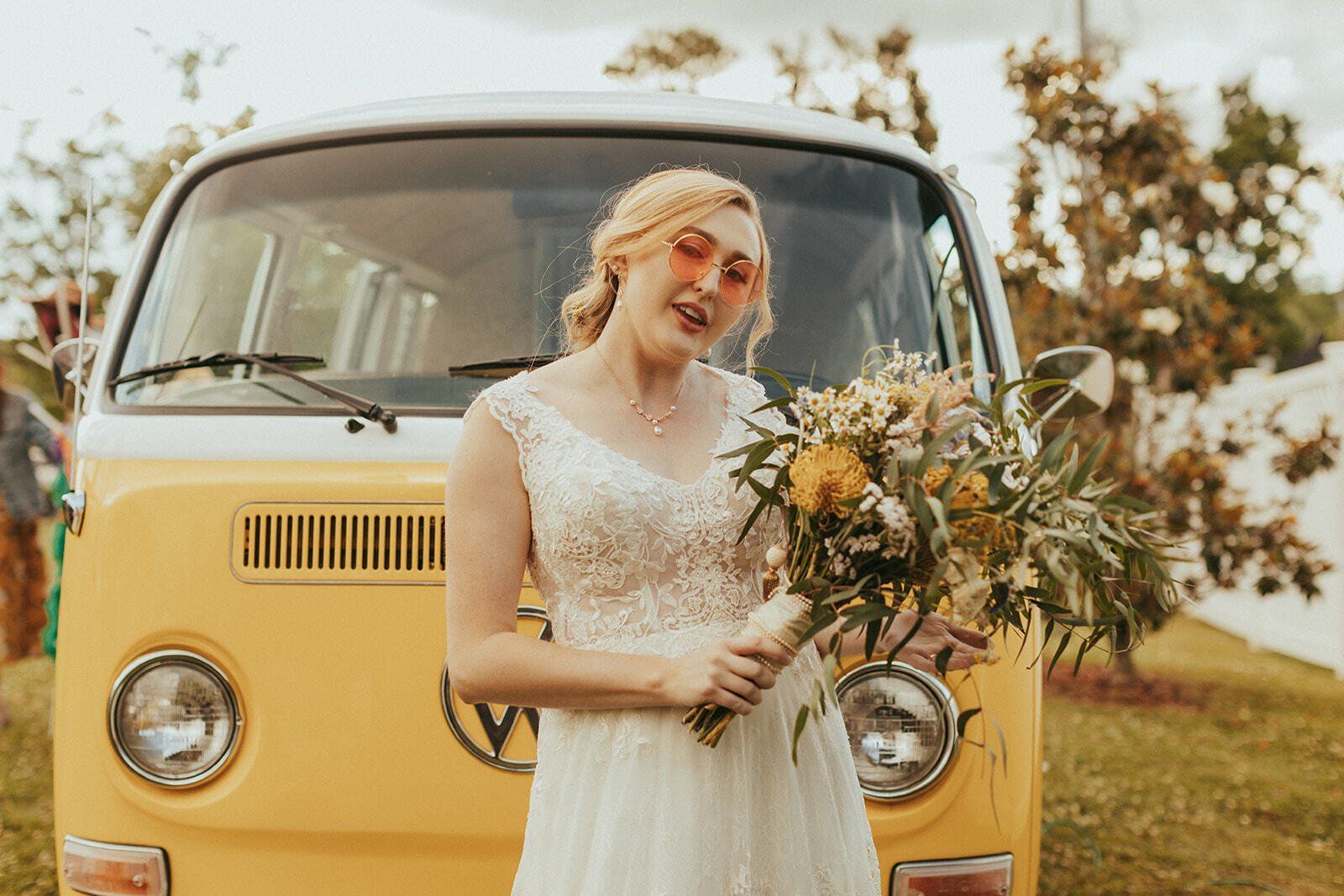 VW Photo Bus setup at a wedding near Chattanooga, Tennessee