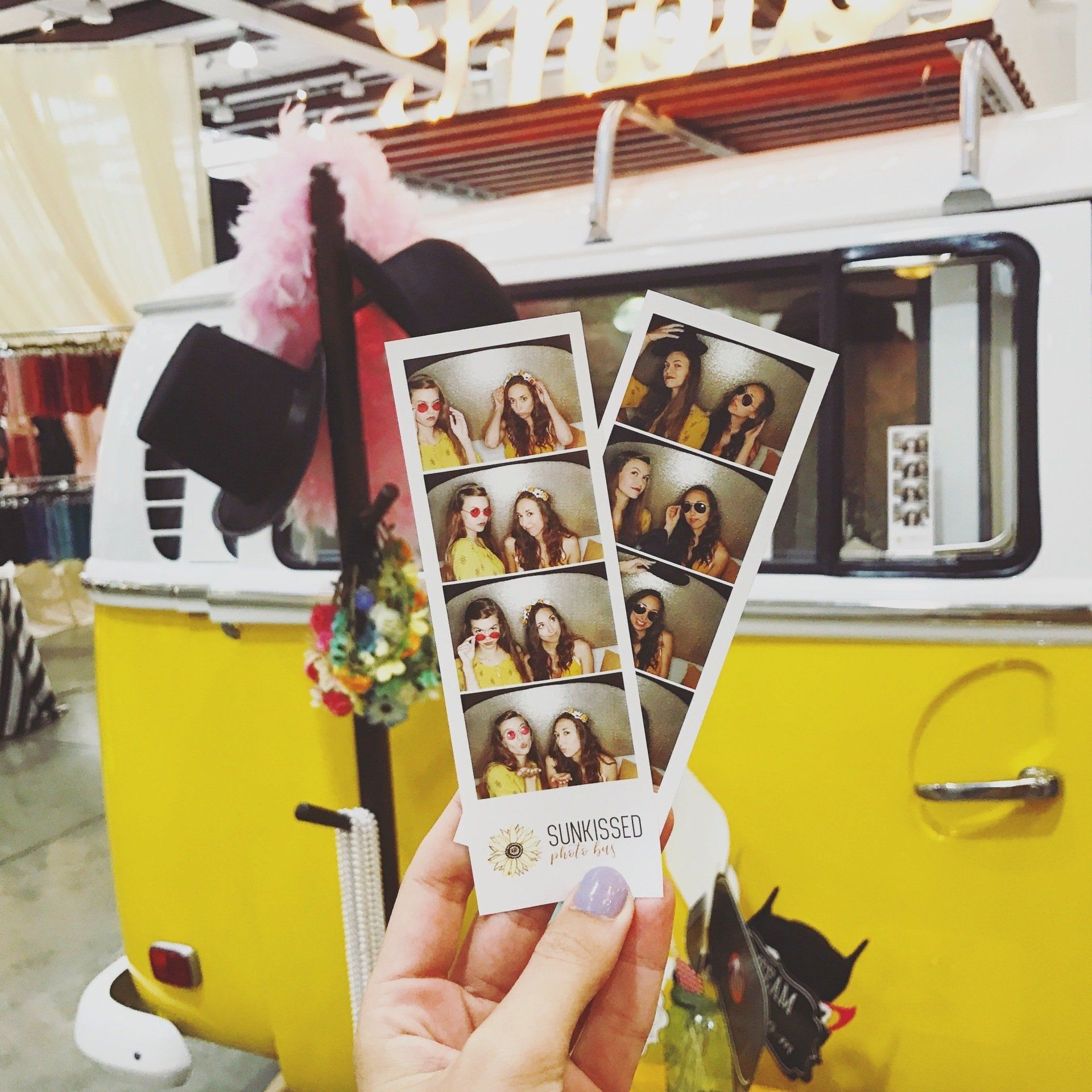 SunKissed Photo Bus photo strips at the Pink Bride So