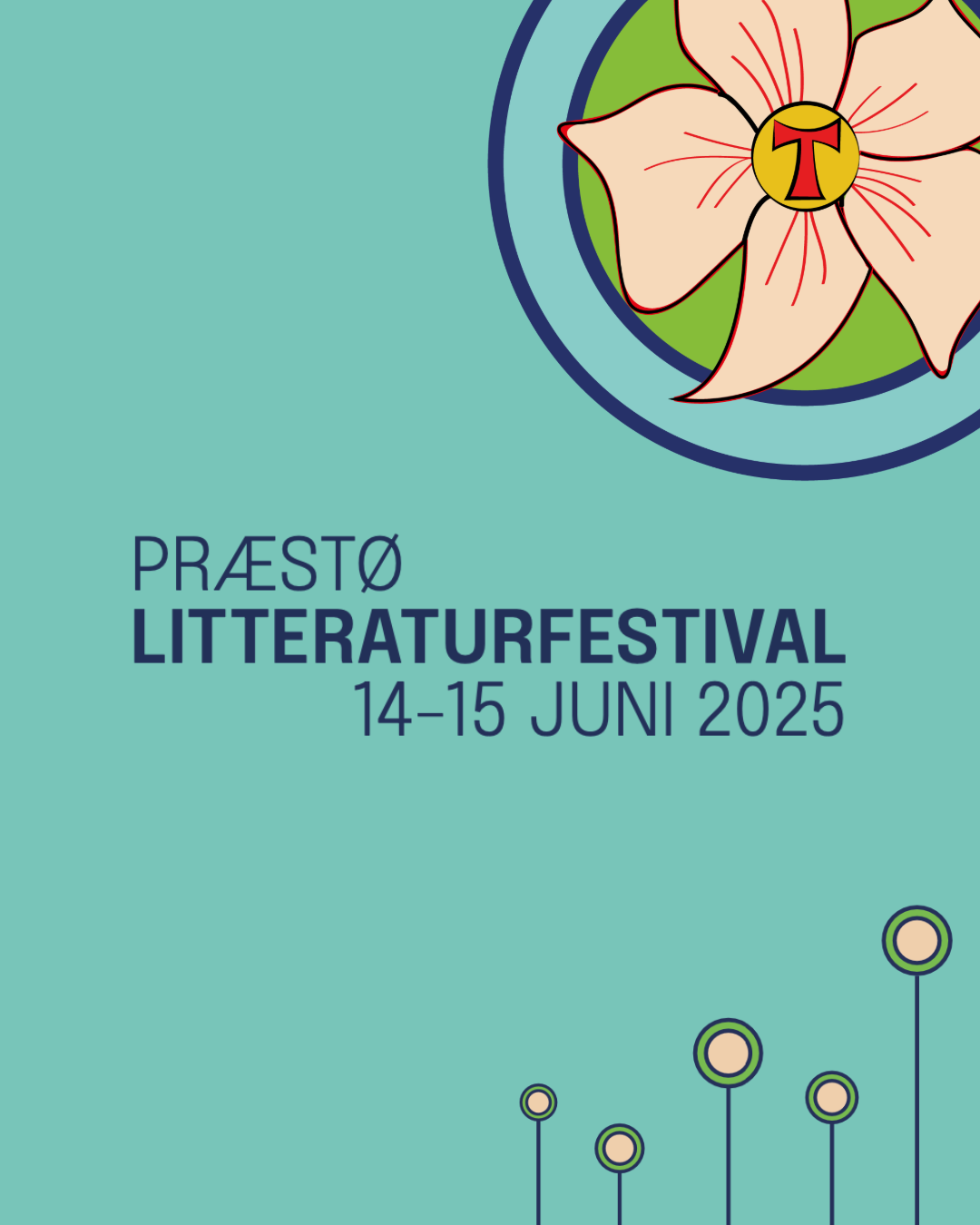 En plakat for Præstø Litteraturfestival i 2025