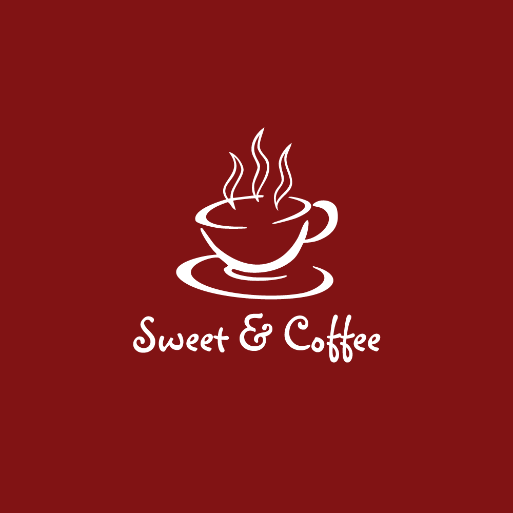 Sweet & Coffee logo i hvid