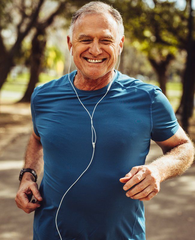 Senior Happy Jogging — Mundaring WA — Mundaring Physiotherapy Clinic