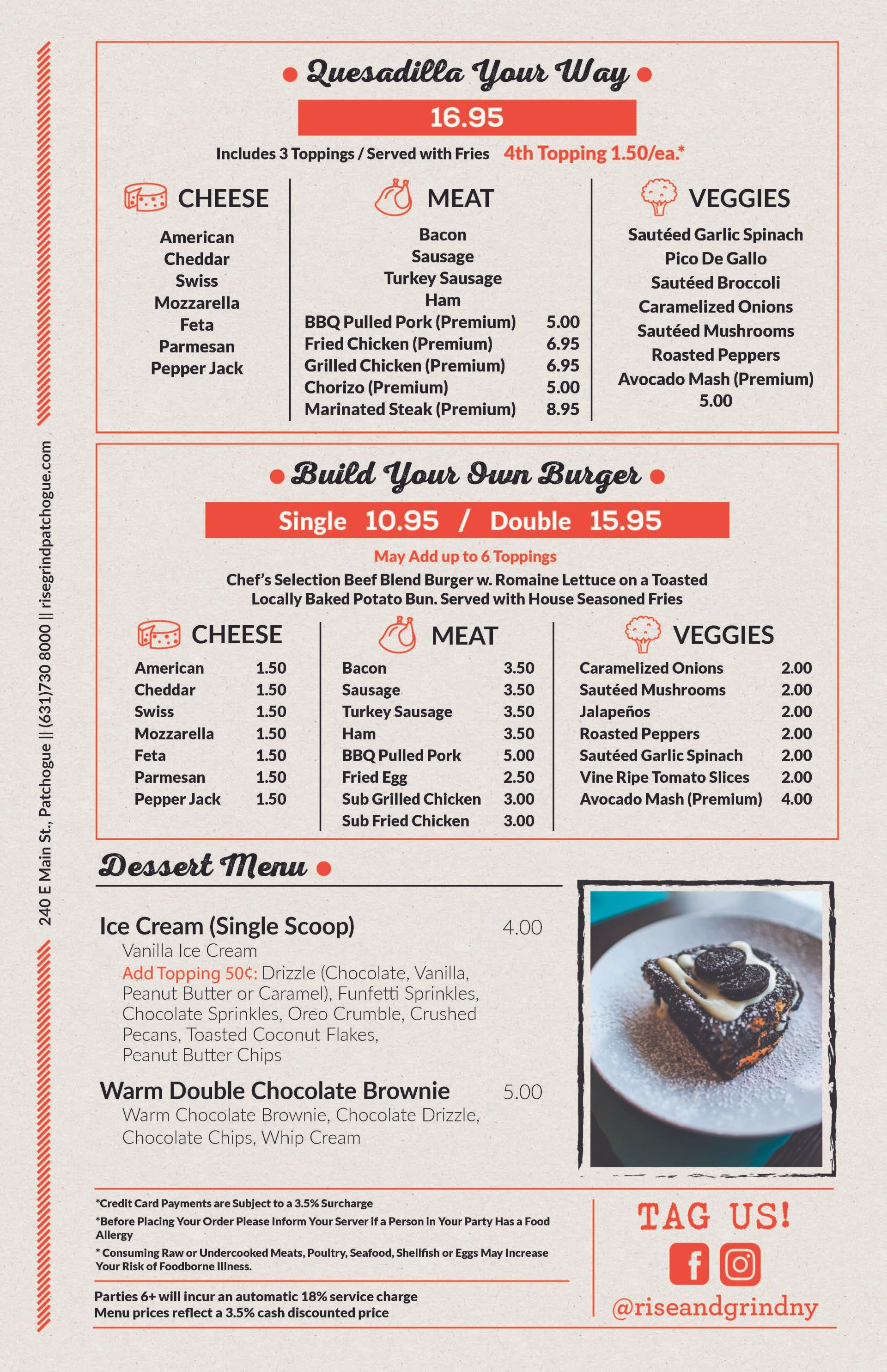 Rise & Grind Lunch Menu Page 2