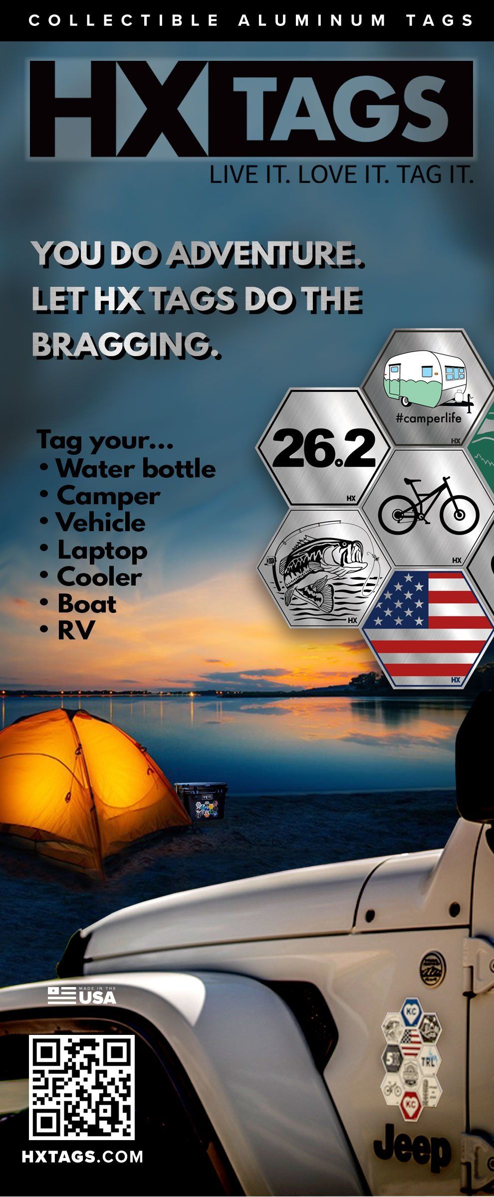 HX Tags |  | White Arrow