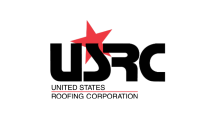 The logo for the united states roofing corporation has a red star on it.