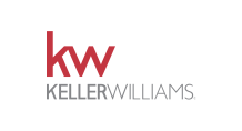 The kw keller williams logo is red and white on a white background.