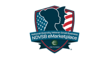 A logo for the national diversity veteran small business ndvsb emarketplace