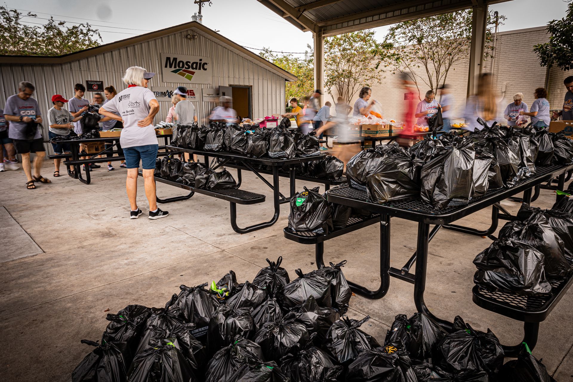 At our semi-annual outreach in North Lake Wire, we give away a lot of food!