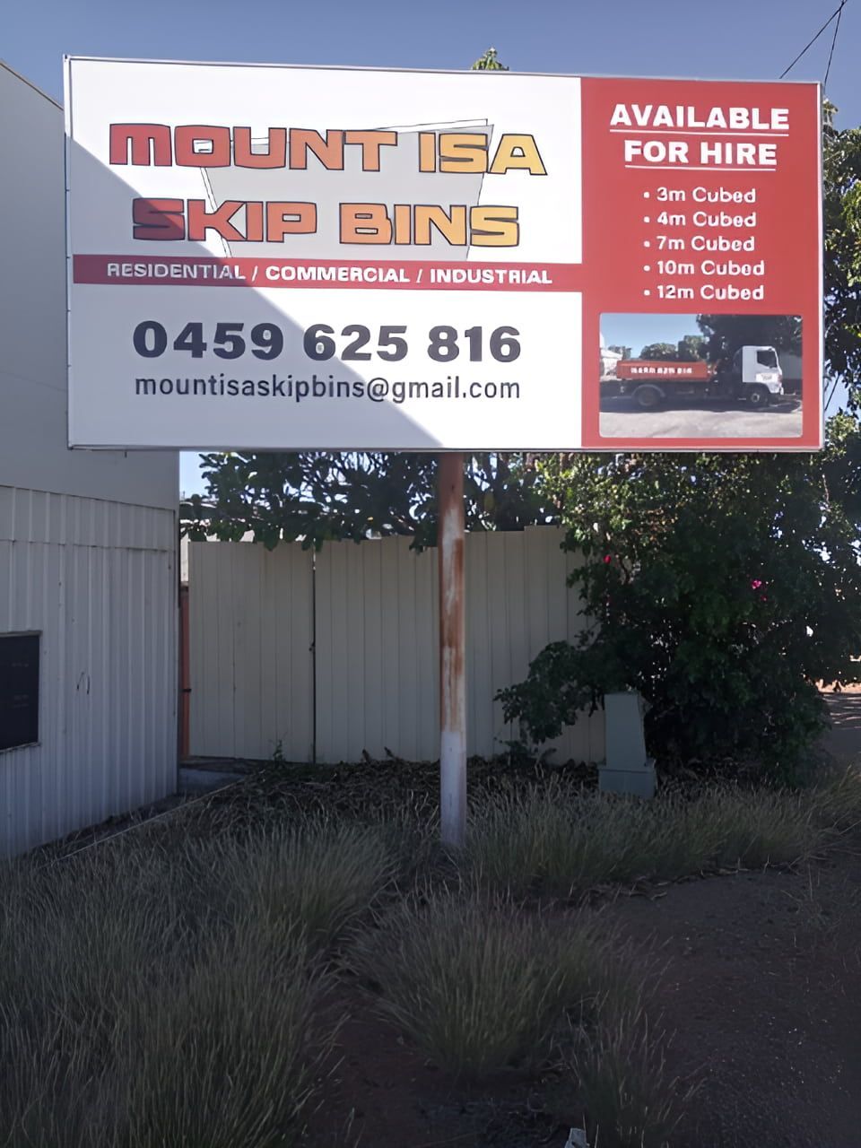 A Billboard Advertising Mount Isa Skips For Hire — Mount Isa Skips In Mount Isa, QLD