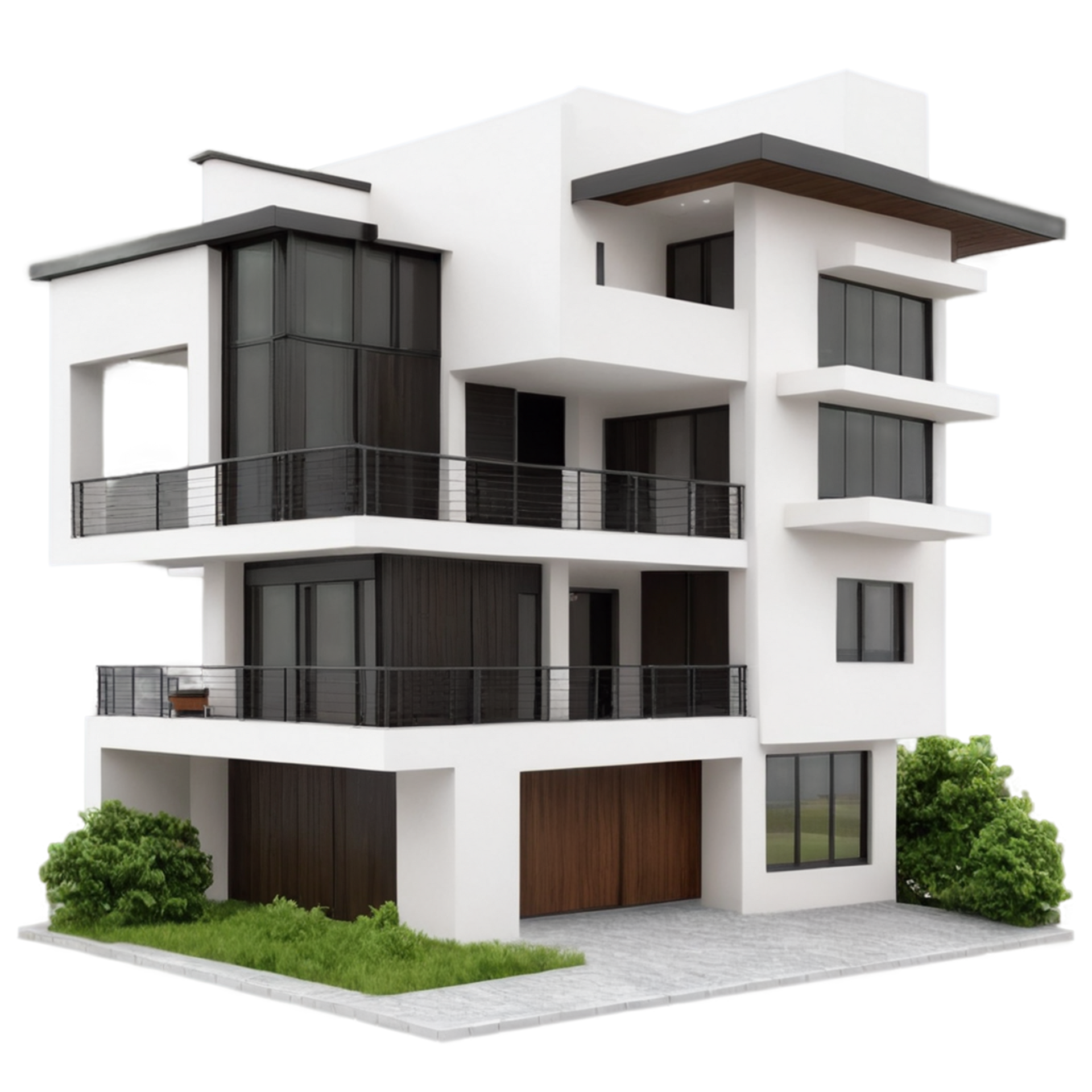 A large white house with lots of windows and balconies