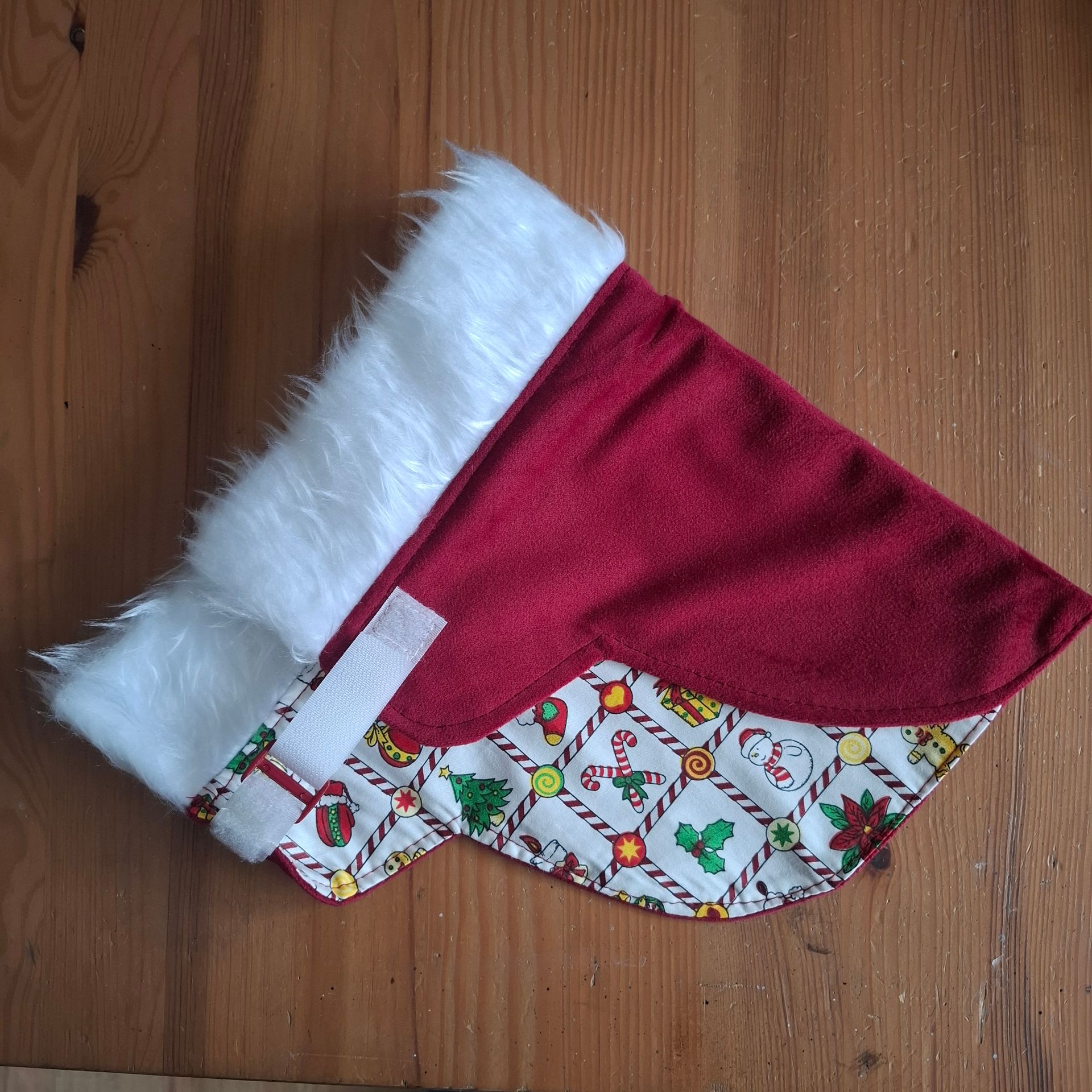 Red Christmas set of Blanket with Ear Net