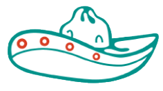 Green boat-shaped character with red circles and a small smiling face.