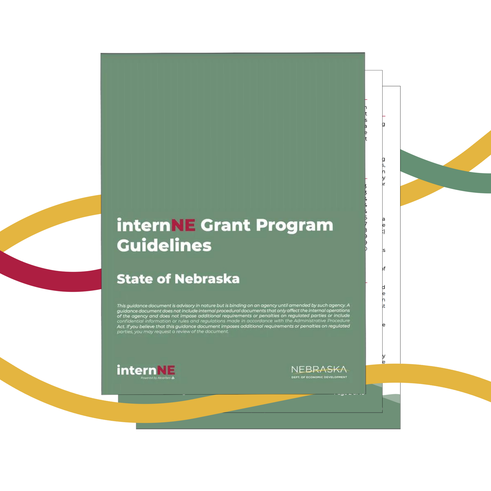 A green book titled internal grant program guidelines state of nebraska