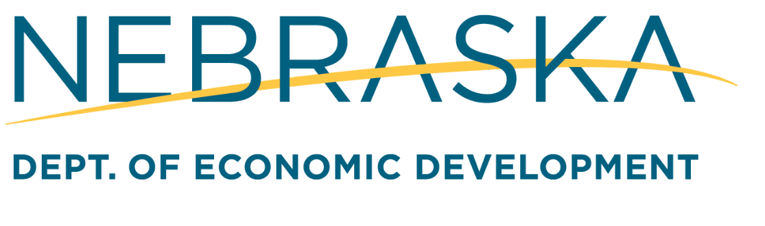 The logo for the nebraska department of economic development