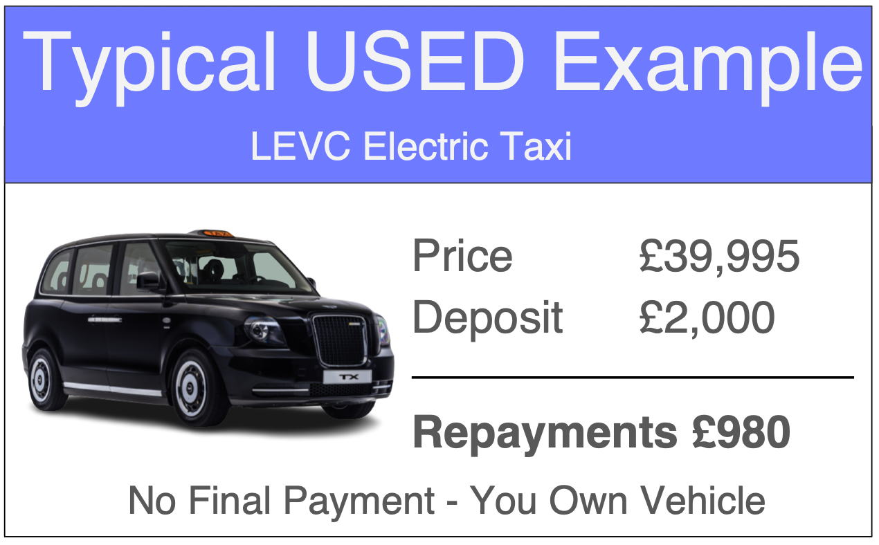 image of an example of LEVC finance quote