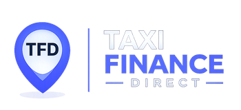 taxi finance direct logo 3 droplets and car