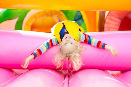 Bounce House Rentals Near Me — Child Jumping on Playground Trampoline in Las Vegas, NV