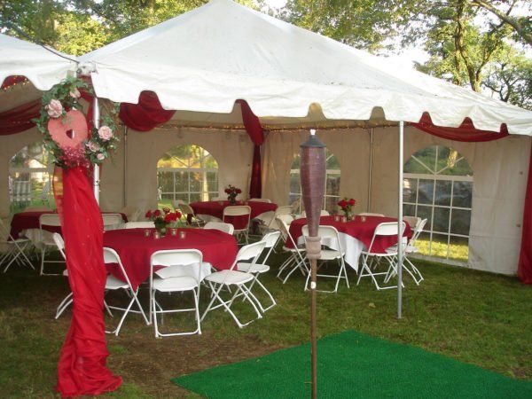 Event Tent Rental — Red and White Theme in Las Vegas, NV