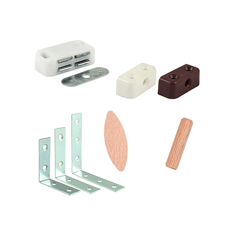 Range of furniture fixings.