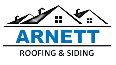 Arnett Roofing & Siding logo in white