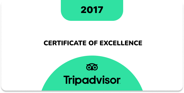 A tripadvisor certificate of excellence from 2017