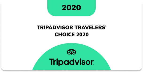 A tripadvisor travelers choice badge for 2020