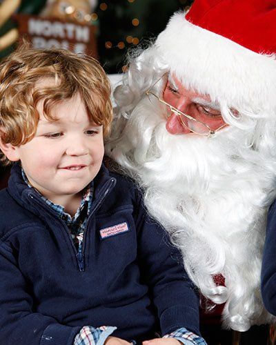 Child on Santa's lap